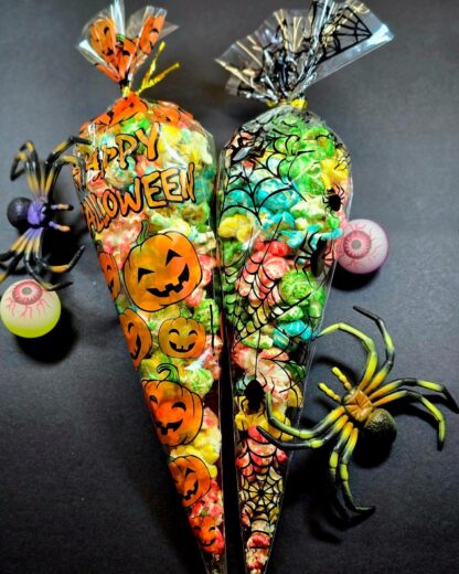 Halloween Themed Popcorn Candy Cone