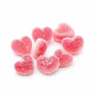 Fizzy Strawberry Hearts 100g