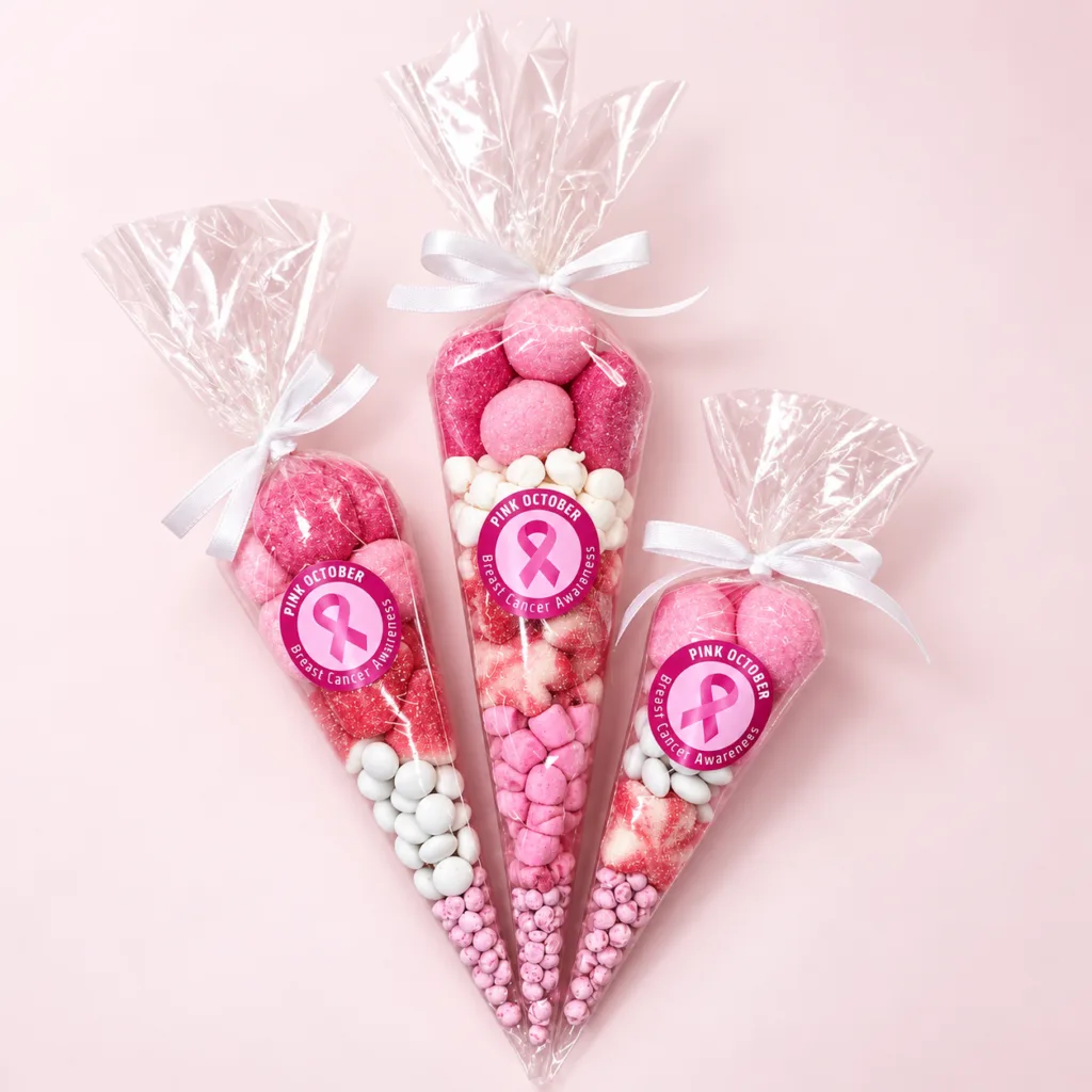 Pink October Candy Cone