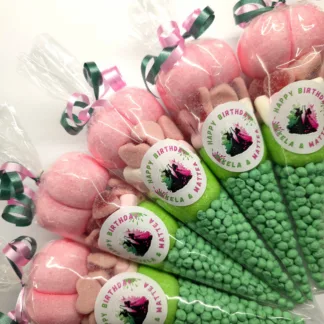 Wicked Green and Pink Candy Cones