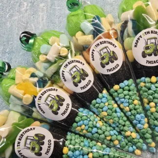 Green Tractor Candy Cone