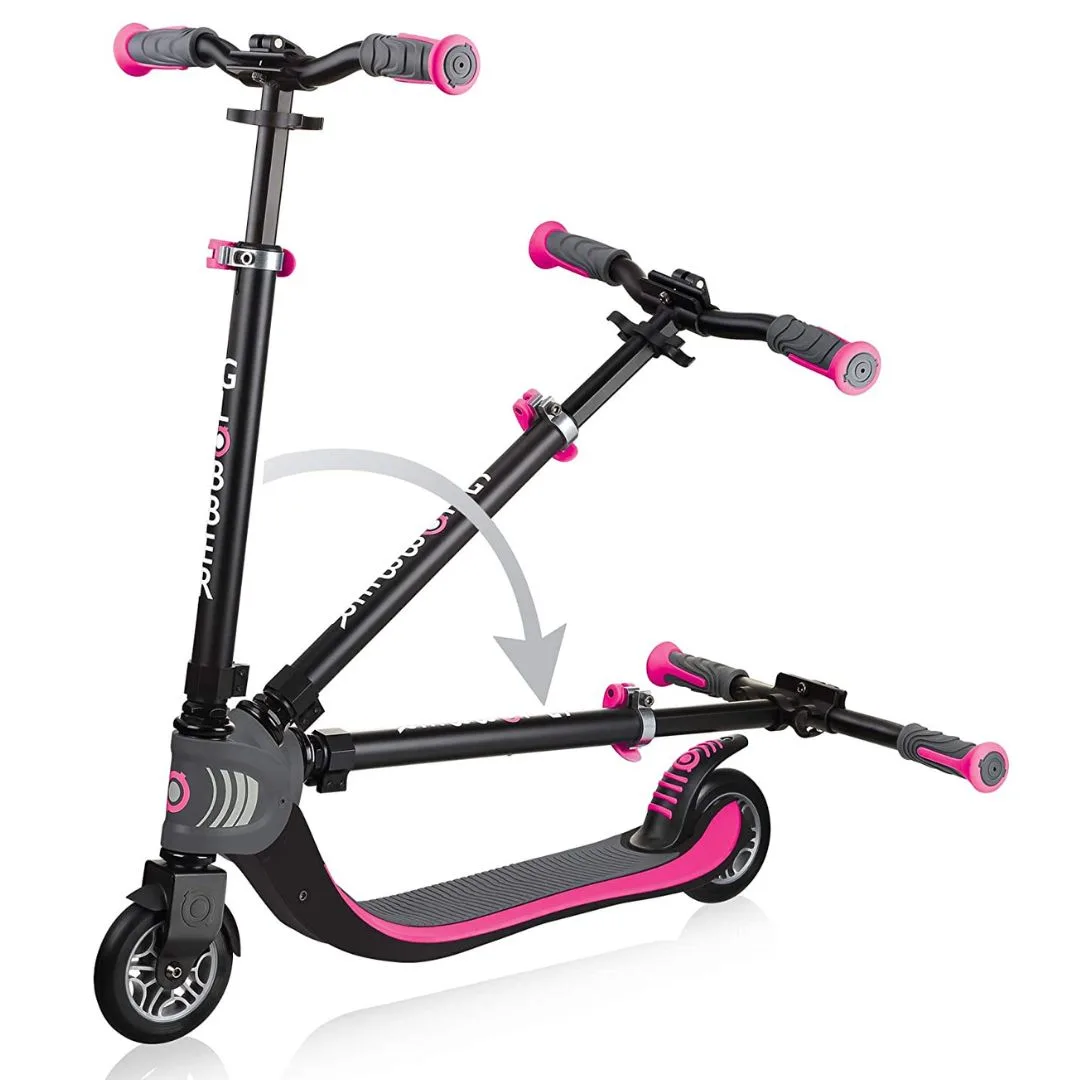 Globber Flow 125 Foldable Scooter – Black/Pink