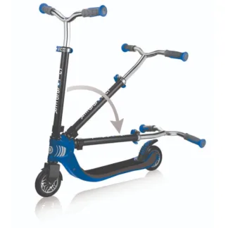 Globber Flow 125 Foldable Scooter – Black/Navy Blue