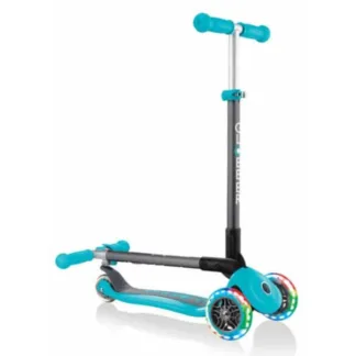 Globber Primo Foldable Lights Scooter – Teal