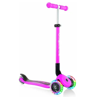 Globber Primo Foldable Lights Scooter – Pink