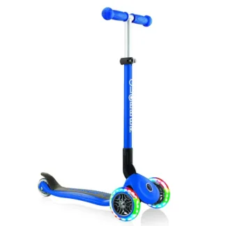 Globber Primo Foldable Lights Scooter – Navy Blue