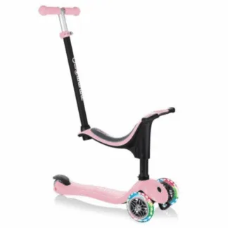 Globber Go Up Deluxe Lights 3-in-1 Scooter – Pastel Deep Pink