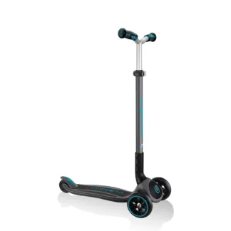 Globber Master Prime 3-Wheel Foldable Scooter – Black/Teal