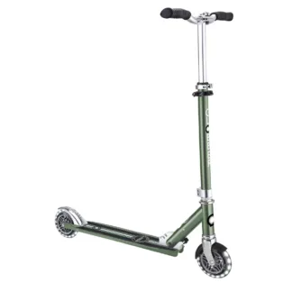 Globber Flow Element Lights Foldable Scooter – Olive