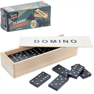 Retro Wooden Dominoes Game
