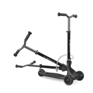 Globber Ultimum 3-Wheel Foldable Scooter – Black/Charcoal Grey