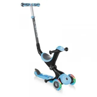Globber Go Up Deluxe Lights 3-in-1 Scooter – Pastel Blue